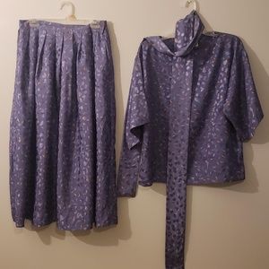 2 Piece Skirt Set With Belt